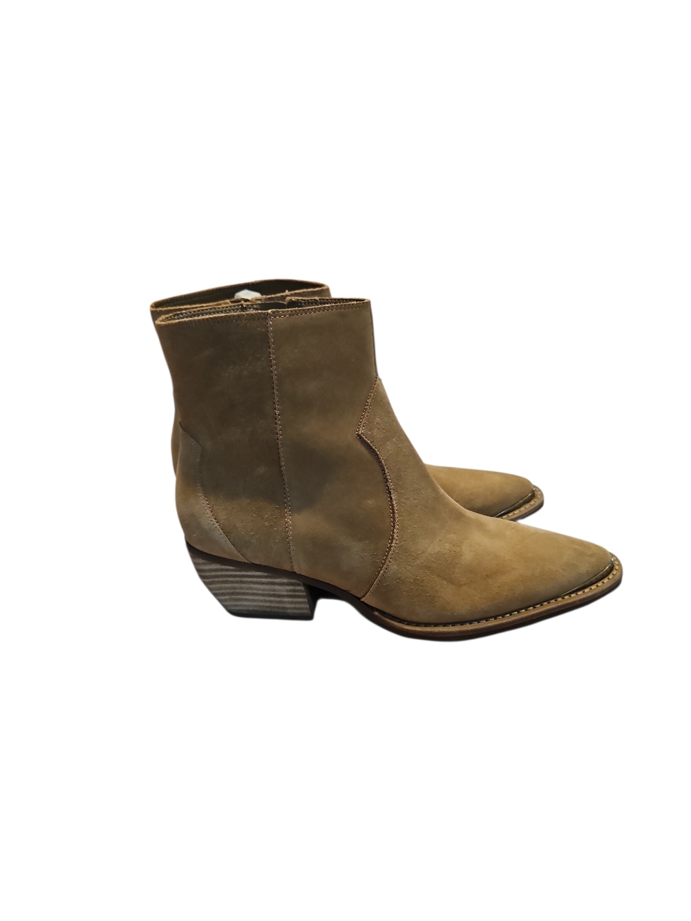 Vince Camute Payton Women Geniun Suede Ankle Boot in Taupe Western Size8M - Picture 9 of 14
